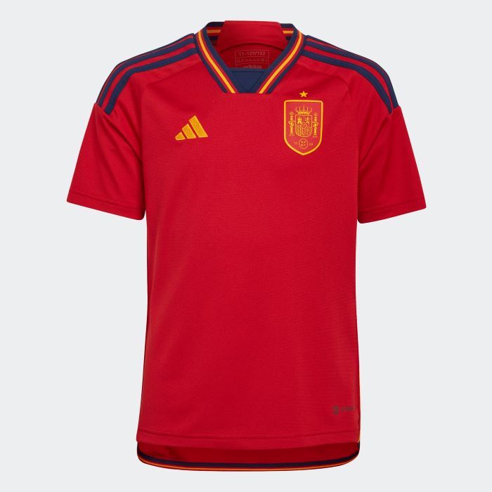 Camiseta selección española fútbol roja niño 2022
