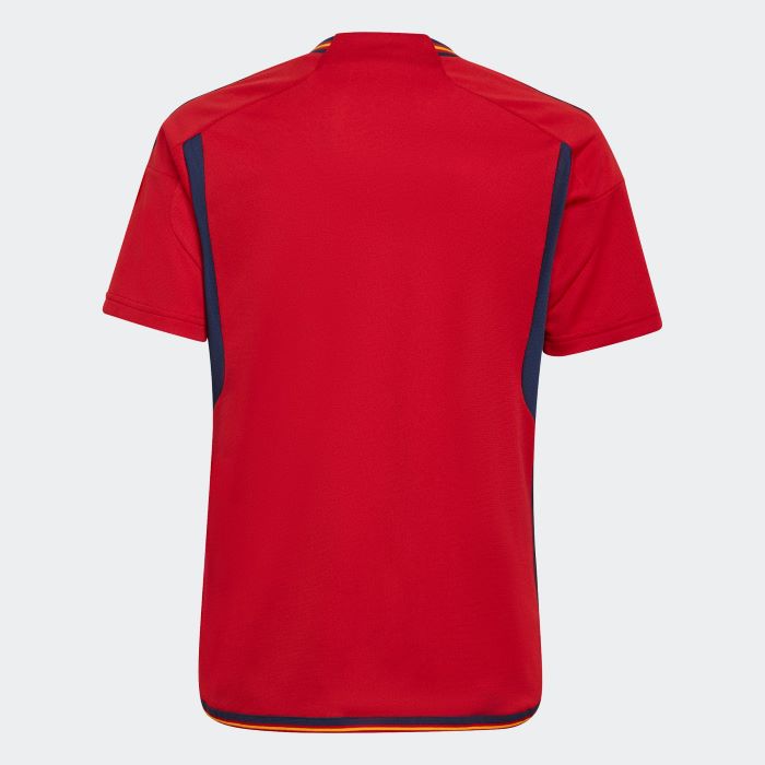 Camiseta selección española fútbol roja niño 2022 espalda