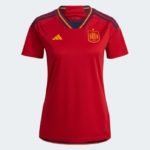Camiseta selección española fútbol roja mujer frente 2022