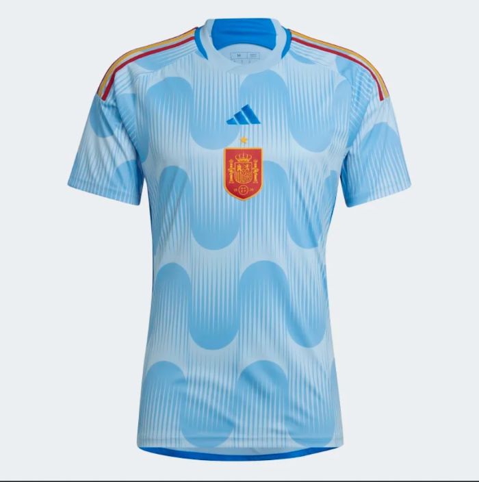 Camiseta selección española fútbol azul hombre delante Catar 2022