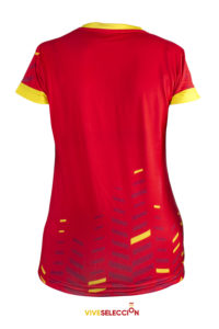 Camiseta selección española de voleibol mujer primera equipación, vista por detrás
