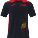 Camiseta España Tenis de Mesa negra hombre delante