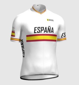 maillot ciclismo selección española hombre manga corta, visión delantera