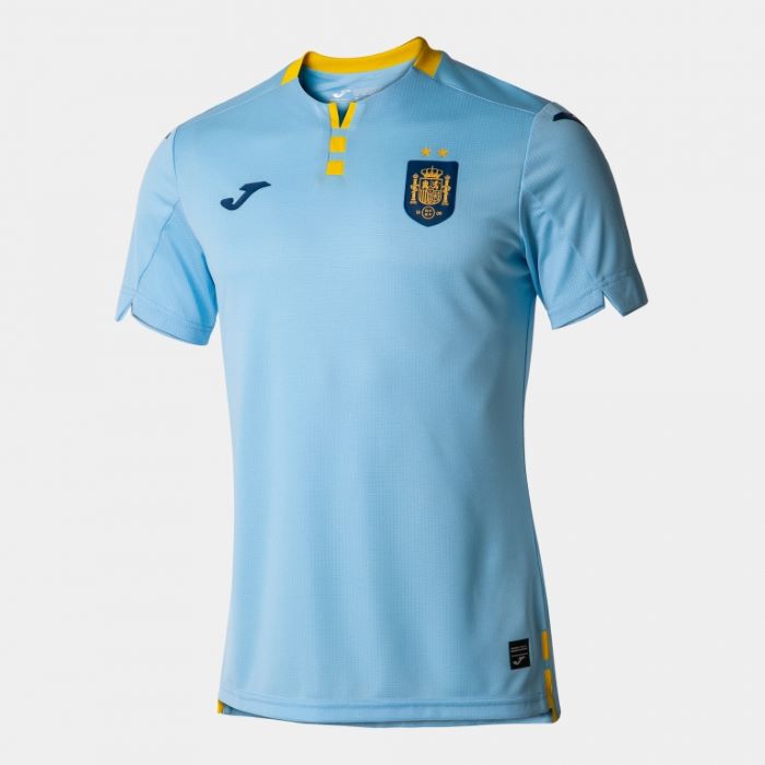 Camiseta España futsal azul perfil