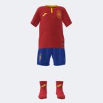 Uniforme rojo niño selección española fútbol sala delante